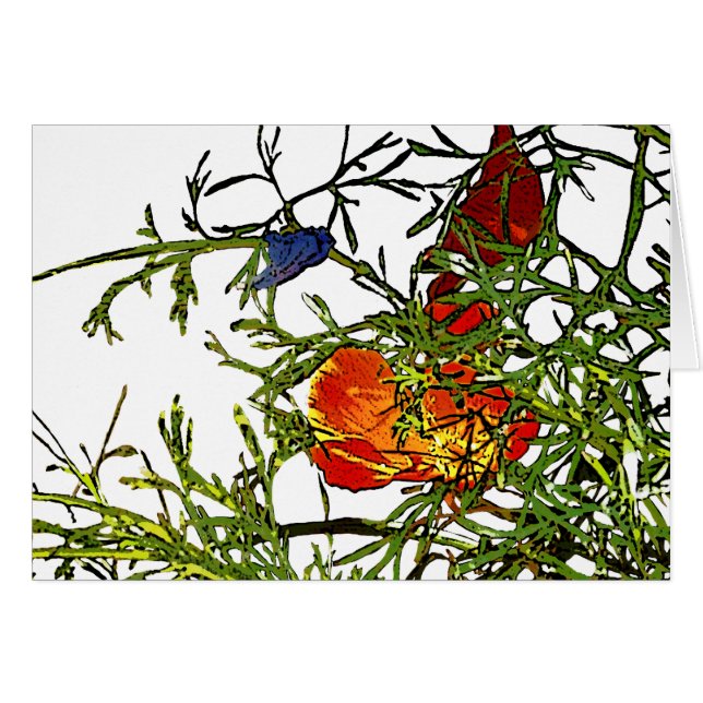 Californische papavers abstract (Voorkant Horizontaal)