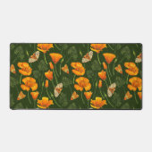 Californische papavers en motten op donkergroen bureaumat (Voorkant)
