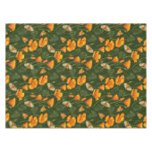Californische papavers en motten op donkergroen tafelkleed (Voorkant (Horizontaal))