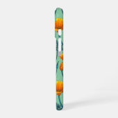 Californische papavers en motten op jade iPhone 16 hoesje (Linkerkant)