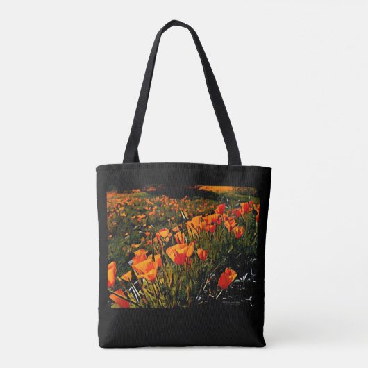 Californische papavers / Oranje bloemen / wilde bl Tote Bag (Achterkant)