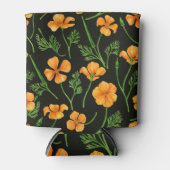 Californische papavers, zomerbloemen, oranje wil blikjeskoeler (Voorkant)