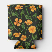 Californische papavers, zomerbloemen, oranje wil blikjeskoeler (Achterkant)