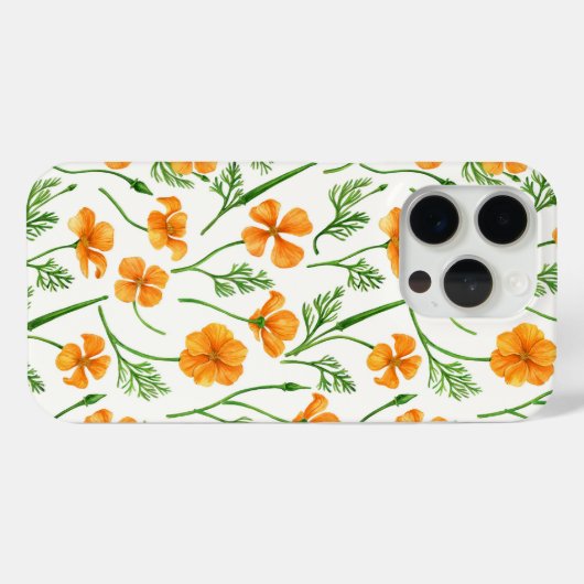 Californische papavers, zomerbloemen, oranje wil Case-Mate iPhone case (Achterkant (horizontaal))