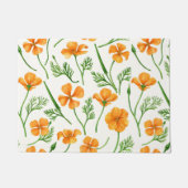 Californische papavers, zomerbloemen, oranje wil deurmat (Voorkant)
