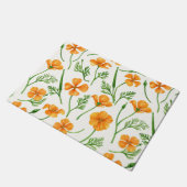 Californische papavers, zomerbloemen, oranje wil deurmat (Schuin)