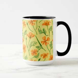 Californische papavers, zomerbloemen, oranje wil mok