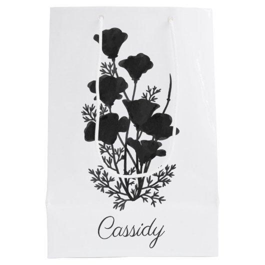 Californische papaverventilator Silhouette U Pick  Medium Cadeauzakje (Achterkant)