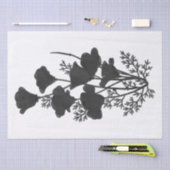 Californische papaverventilator Silhouette U Pick  Tissuepapier (Craft)