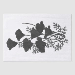 Californische papaverventilator Silhouette U Pick  Tissuepapier