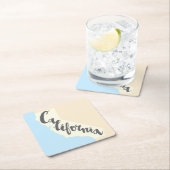 Californische penseel met Silhouette Map Kartonnen Onderzetters (Insitu)