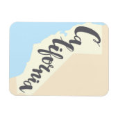 Californische penseel met Silhouette Map Magneet (Horizontaal)