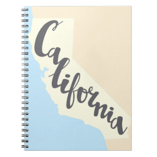 Californische penseel met Silhouette Map Notitieboek