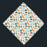 Californische pictogrammen bandana<br><div class="desc">Dit ontwerp bevat enkele van je favoriete Californische pictogrammen: avocado's,  roodbossen,   bestelwagens met surfplanken,  cacti,  de Golden Gate Bridge,  PCH 1 en beren!</div>