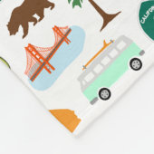 Californische pictogrammen fleece deken (Hoek)