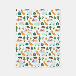 Californische pictogrammen fleece deken