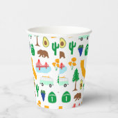 Californische pictogrammen papieren bekers (Rechts)