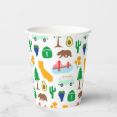 Californische pictogrammen papieren bekers (Voorkant)