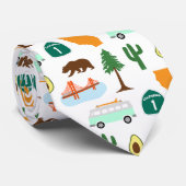 Californische pictogrammen stropdas (Opgerold)