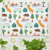 Californische pictogrammen theedoek (Gevouwen)