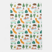 Californische pictogrammen theedoek (Verticaal)