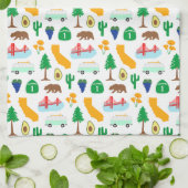 Californische pictogrammen theedoek (Gevouwen)