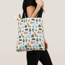 Californische pictogrammen tote bag