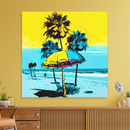 Californische Pop Art Canvas Afdrukken (Insitu (Woonkamer))