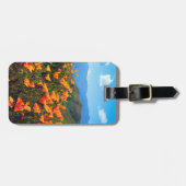 Californische poppies met een heuvel bagagelabel (Voorkant horizontaal)