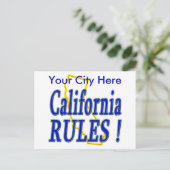 Californische regels! briefkaart (Staand voorkant)