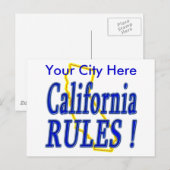 Californische regels! briefkaart (Voorkant / Achterkant)