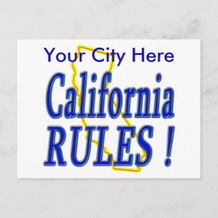 Californische regels! briefkaart