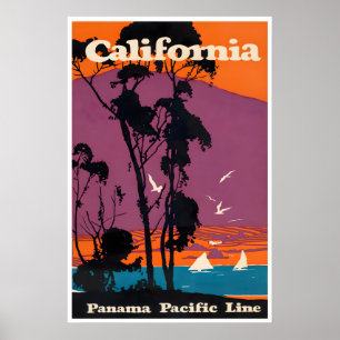 Californische Reiseposter Kunst Cruise Ship Poster