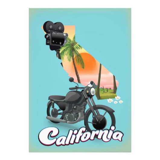  Californische reisposter Foto Afdruk (Voorkant)
