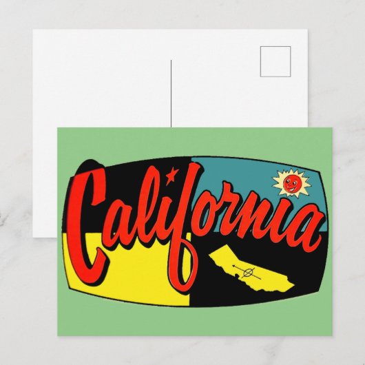 Californische reizen - Briefkaart (Voorkant / Achterkant)