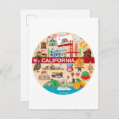 Californische reizen briefkaart (Voorkant / Achterkant)