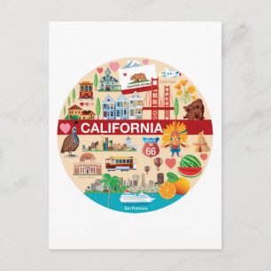 Californische reizen briefkaart