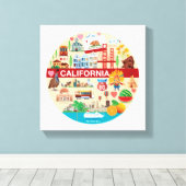 Californische reizen canvas afdruk (Insitu (Houten vloer))