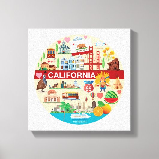 Californische reizen canvas afdruk (Voorkant)