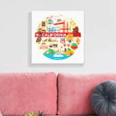 Californische reizen canvas afdruk (Insitu (Woonkamer))