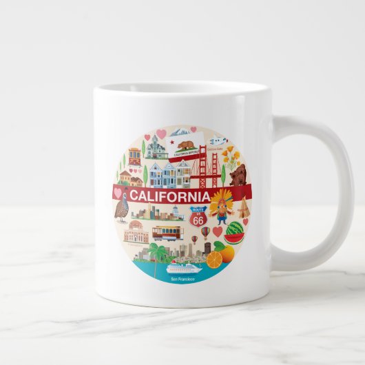 Californische reizen grote koffiekop (Rechts)