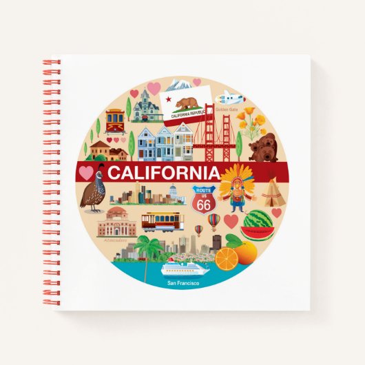 Californische reizen notitieboek (Voorkant)
