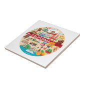 Californische reizen tegeltje (Zijkant)