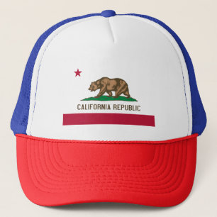 Californische Republiek Beer Vlag: Cali Gouden Sta Trucker Pet
