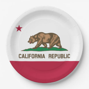 Californische Republiek Beerenvlag: Cali Golden St Papieren Bordje