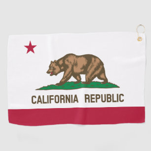 Californische Republiek Beerenvlag: Cali Gouden St Golfhanddoek