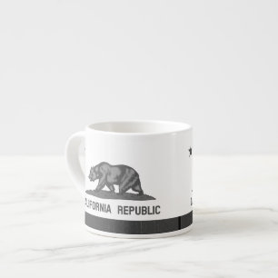 Californische Republiek Grizzlybeer Vlag Espresso Kop