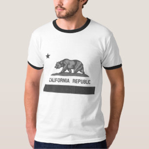 Californische Republiek Grizzlybeer Vlag T-shirt