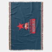 Californische republiek in blauw stijldecor deken (Voorkant Verticaal)