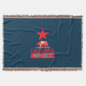 Californische republiek in blauw stijldecor deken (Voorkant)